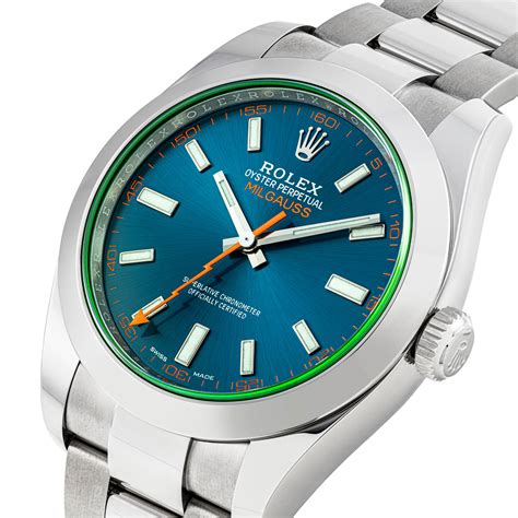 rolex milgauss black vs blue dial|Rolex Milgauss 116400gv price.